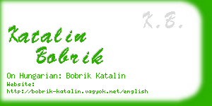 katalin bobrik business card